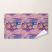 Adortable rosa Lila Pastelfarben, florales Cutout Badhandtuch Set (Handtuch)