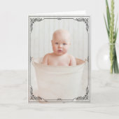 Adortable Rustic Baby Glückwunschs Karte (Vorderseite)