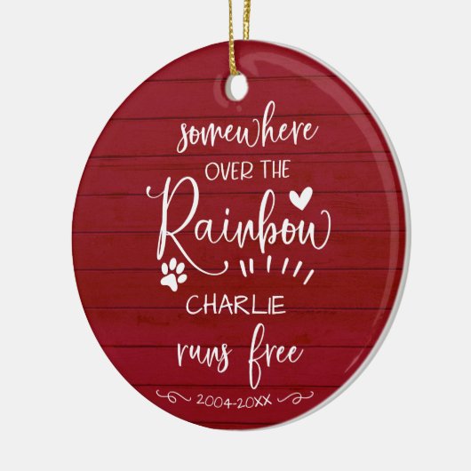 Adortable Rustikale Hunde oder Katzen Haustier Ged Keramik Ornament (Links)