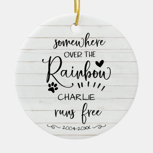 Adortable Rustikale Hunde oder Katzen Haustier Ged Keramik Ornament (Vorne)