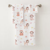 Adortable Safari Lion & Tiger Muster Badhandtuch Set (Insitu)