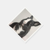 Adortable Schwarz-Weiß-Kaninchen Serviette (Ecke)