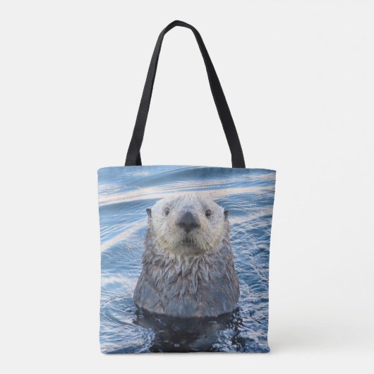 Adortable Sea Otter Flüchtigen Blicke Tasche (Rückseite)