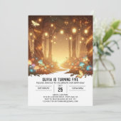 Adortable Simple Woodland Digital Geburtstag Einladung (Stehend Vorderseite)