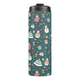 Adortable Snowman Weihnachtsmuster Thermosbecher