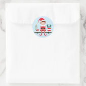 Adortable spielerisch Elf Weihnachtsaufkleber Runder Aufkleber (Tasche)