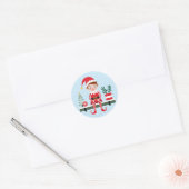 Adortable spielerisch Elf Weihnachtsaufkleber Runder Aufkleber (Umschlag)