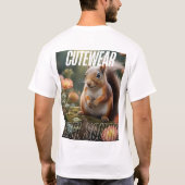 Adortable squirrein Blumengarten - Niedliche asthe T-Shirt (Rückseite)