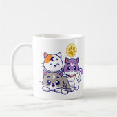Adortable Trio - Drei Niedliche Katzen Kaffeetasse (Links)