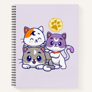 Adortable Trio - Drei Niedliche Katzen Notizblock