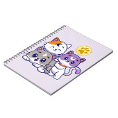 Adortable Trio - Drei Niedliche Katzen Notizblock (Linke Seite)