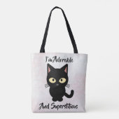 Adortable und übervorsichtige Cat Design-Tasche Tasche (Rückseite)