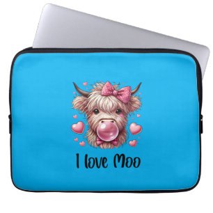 Adortable Valentine Highland Cow Laptopschutzhülle