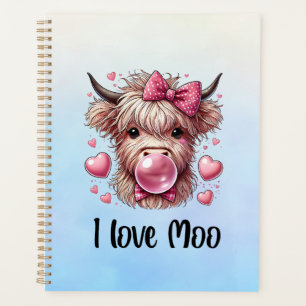 Adortable Valentine Highland Cow Planer