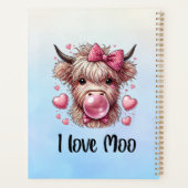 Adortable Valentine Highland Cow Planer (Rückseite)