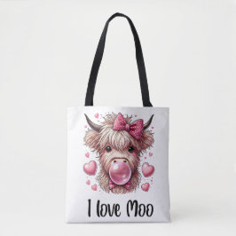 Adortable Valentine Highland Cow Tasche
