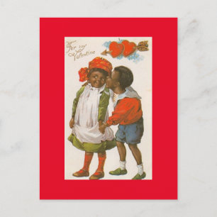 Adortable Vintag American Couple Valentine Postkarte