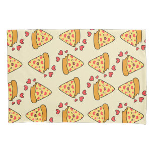 Adortable Vintage Pizza lustige Beige Junge Kissenbezug