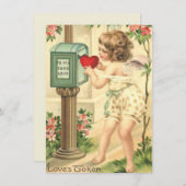 Adortable Vintage Valentinschlucht Mitteilungskarte (Vorne/Hinten)