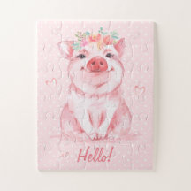 Adortable Wasserfarbe Rosa Personalisiert