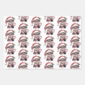 Adortable Weihnachtsfeier in Weihnachtsmannmütze m Geschenkpapier Set (Vorderseite 3)