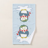 Adortable Weihnachtspenguin Badhandtuch Set (Handtuch)