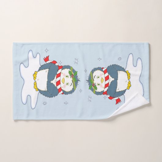 Adortable Weihnachtspenguin Badhandtuch Set (Handtuch)
