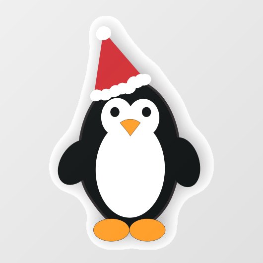 Adortable Weihnachtspenguin Fensteraufkleber (Blatt)