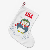 Adortable Weihnachtspenguin Großer Weihnachtsstrumpf (Vorderansicht (hängend))