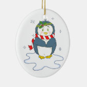Adortable Weihnachtspenguin Keramikornament (Rechts)