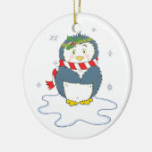Adortable Weihnachtspenguin Keramikornament (Links)