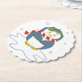 Adortable Weihnachtspenguin Untersetzer (angewinkelt)