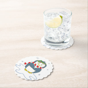 Adortable Weihnachtspenguin Untersetzer