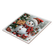 Adortable Weihnachtsschneemann Fliese (Seite)