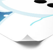 Adortable Weihnachtsschneemann Fotodruck (Ecke)