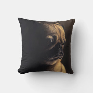 Adortable Welpe Mops Hund Throw Kissen