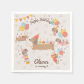 Adortable Welppy Birthday Pawty Serviette (Vorderseite)