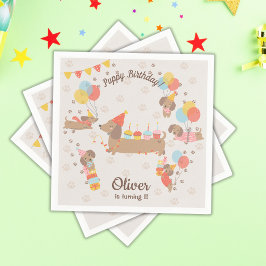 Adortable Welppy Birthday Pawty Serviette