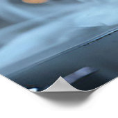 Adortable White Kitten mit Mystic Glow Poster (Ecke)