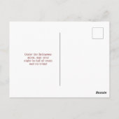 Adortable Wolf mit Crescent Moon Halloween Art Postkarte (Rückseite)