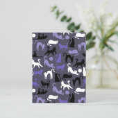 Adortable Yoga Niedlich Cat Posen Ankündigungspostkarte (Stehend Vorderseite)