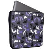 Adortable Yoga Niedlich Cat Posen Laptopschutzhülle (Vorne Rechts)