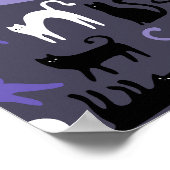 Adortable Yoga Niedlich Cat Posen Poster (Ecke)