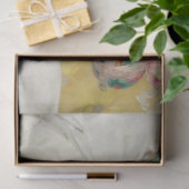 Adortable Young Girl spielend mit ihrer Hauskatze Seidenpapier (Geschenk)