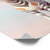 Adortable Zebra - Safari Kinderzimmer Poster (Ecke)