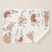 Adortable zeichnend Tiere Katzen Meow Sherpadecke (Vorderseite (Horizontal))