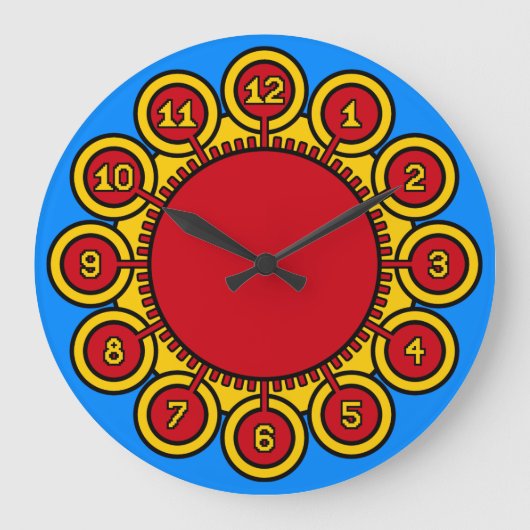 ADoS Solar Flower Große Wanduhr (Vorderseite)