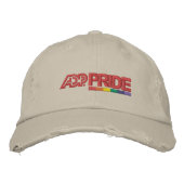 ADP Pride Distressed Cap - Tan Bestickte Baseballkappe (Vorderseite)