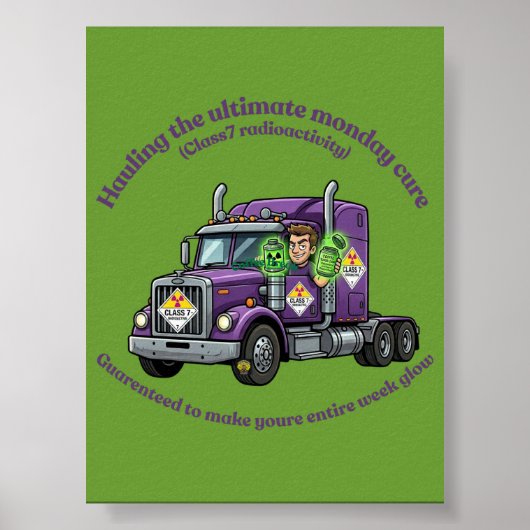 ADR Class 7 Radioactive | Hazmat Driver & Logistic Poster (Vorne)