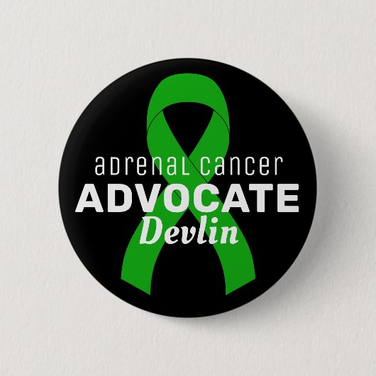 Adrenaler Krebs Advocate Ribbon Black Button (Vorderseite)